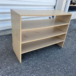 2 Stackable White Shoe Closet Storage Shelves Shelf Racks!  Stacked 31x12x24in