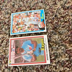 Baseball Cards Andrea Dawson 212 And Jim Palmer 210