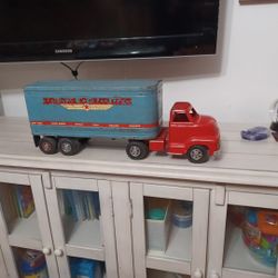 Vintage semi toy truck red star express lines