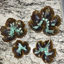 Leaf shaped trinket dishes-set of 4