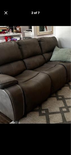 Beautiful elegant upscale All Electric Powered Double Recliner Sofa And 2 Recliner Chairs