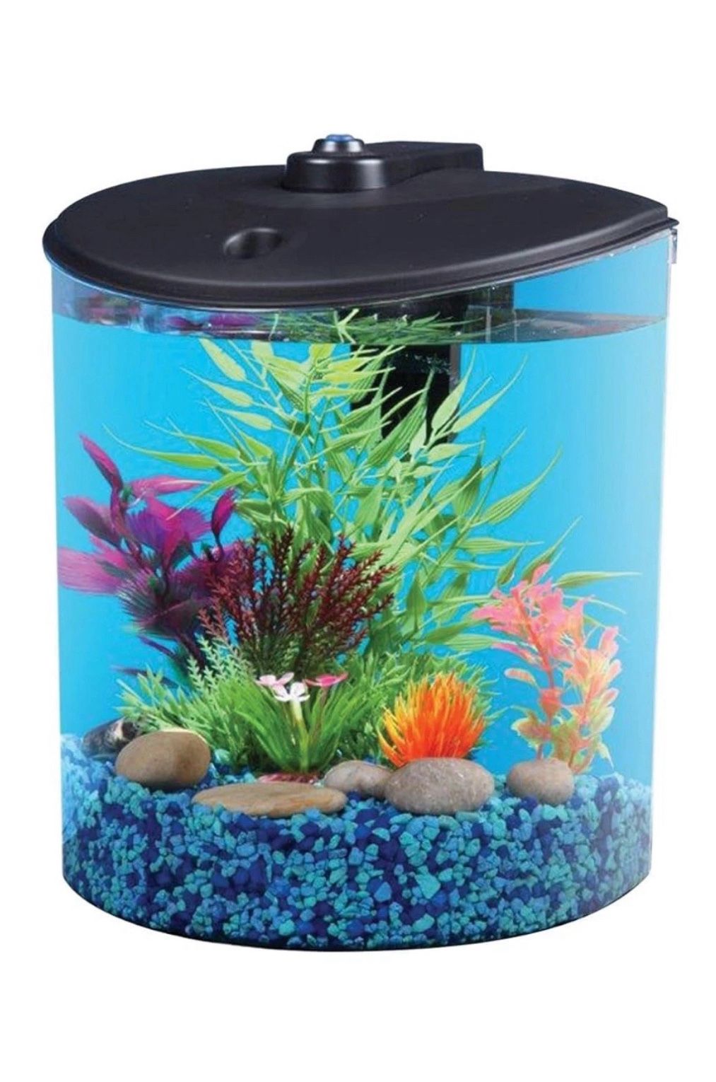 Koller Products AquaView 1.5-Gallon Fish Tank with LED Lighting and Power Filter New