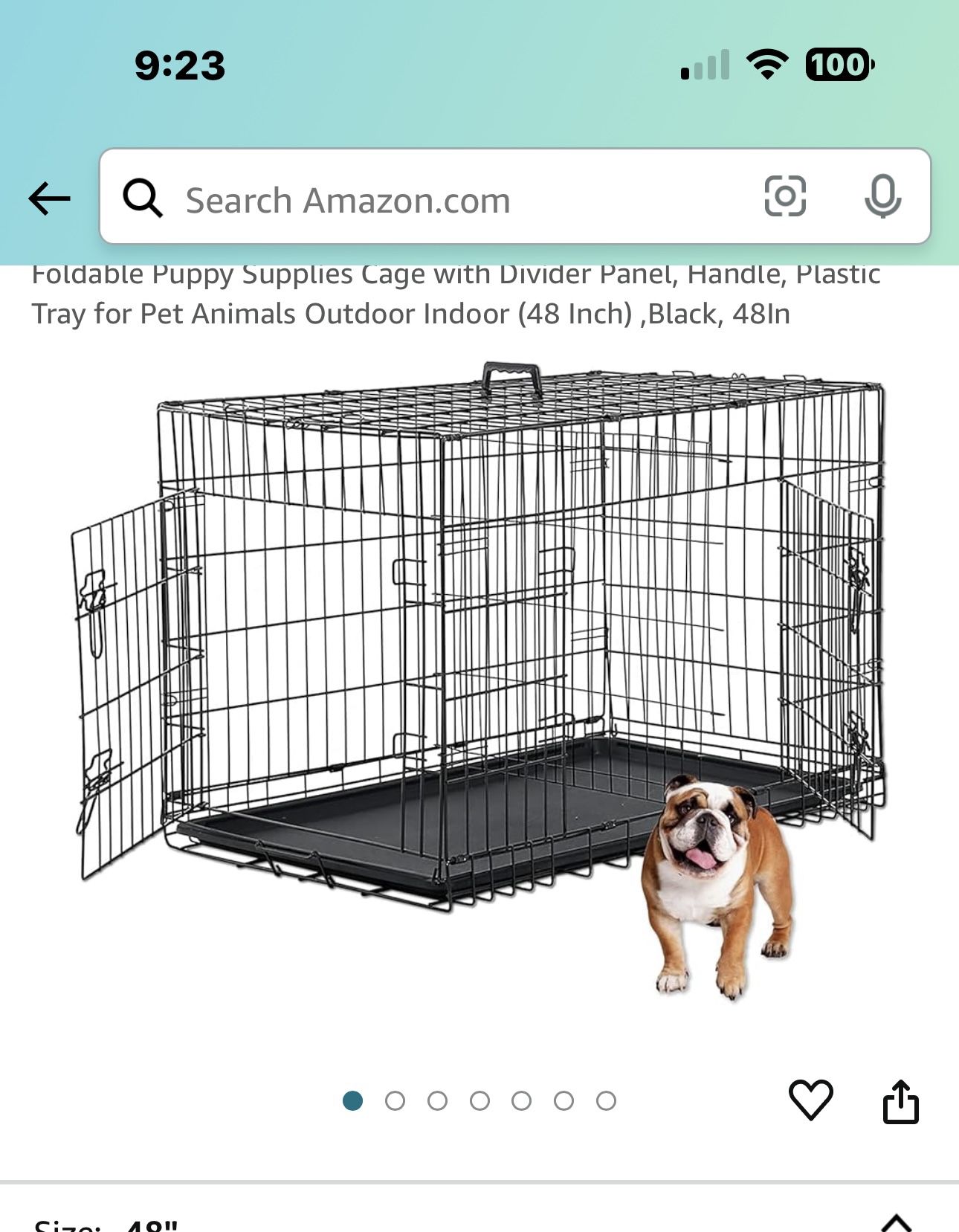 48” Wire Dog Crate