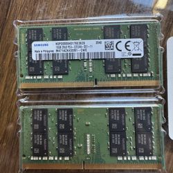 Samsung 32GB (2x16GB) DDR4 Laptop RAM SODIMM — 3200MT/s CL22 (Like New)