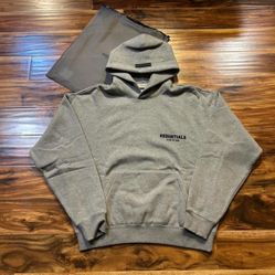 🔥 FEAR OF GOD ESSENTIALS HOODIE – DARK OATMEAL – SIZE LARGE (NEW)