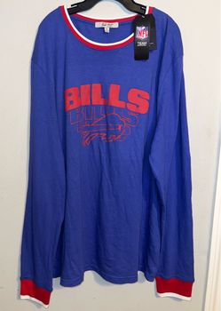 NFL Buffalo Bills Long Sleeve Crewneck Tee - Blue & Red