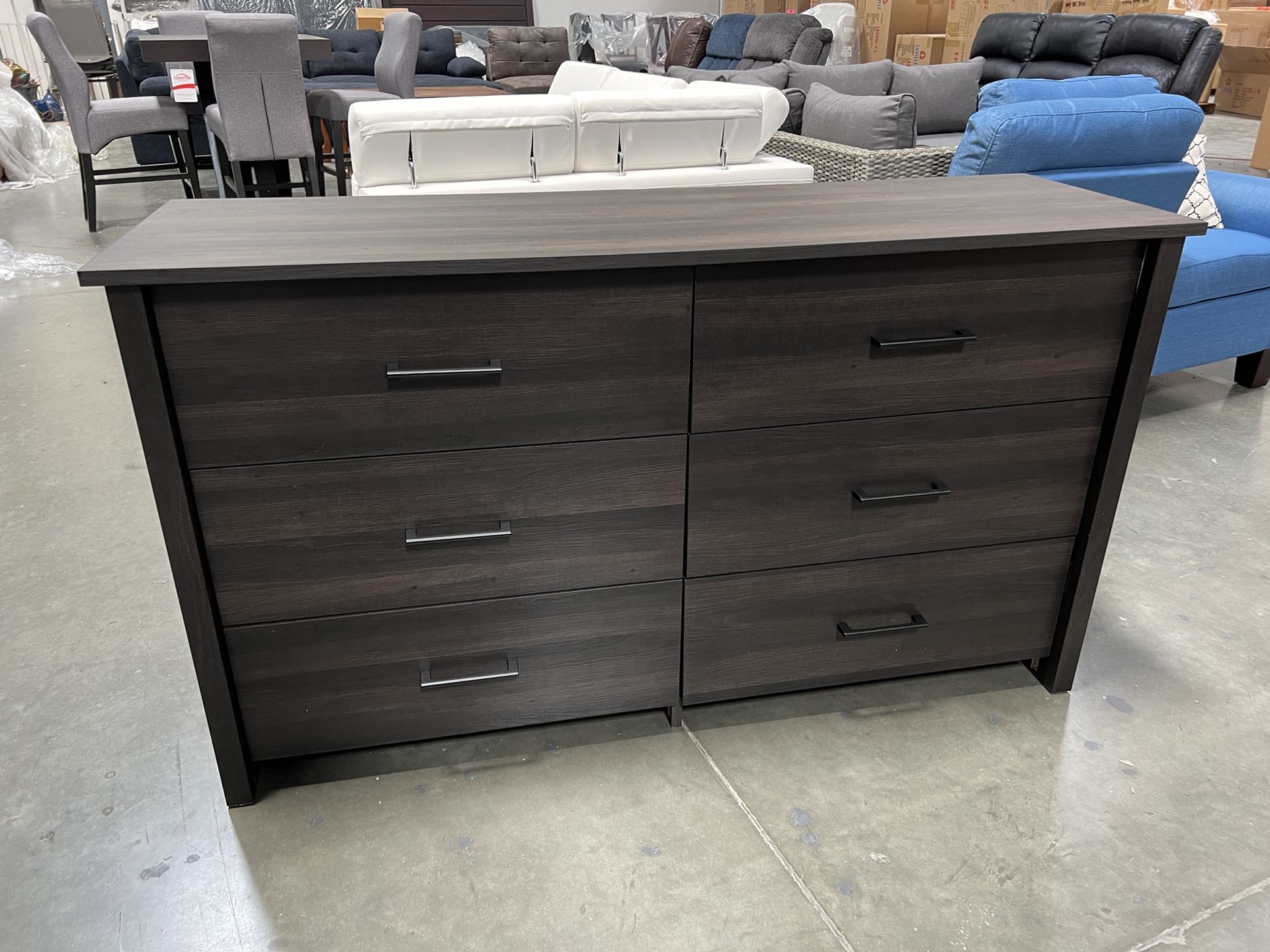 New! 6-Drawer Espresso Dresser, bedroom dresser, Oak Color dresser, clothing storage unit, bedroom closet, closet storage, cabinet, Dresser, matching 