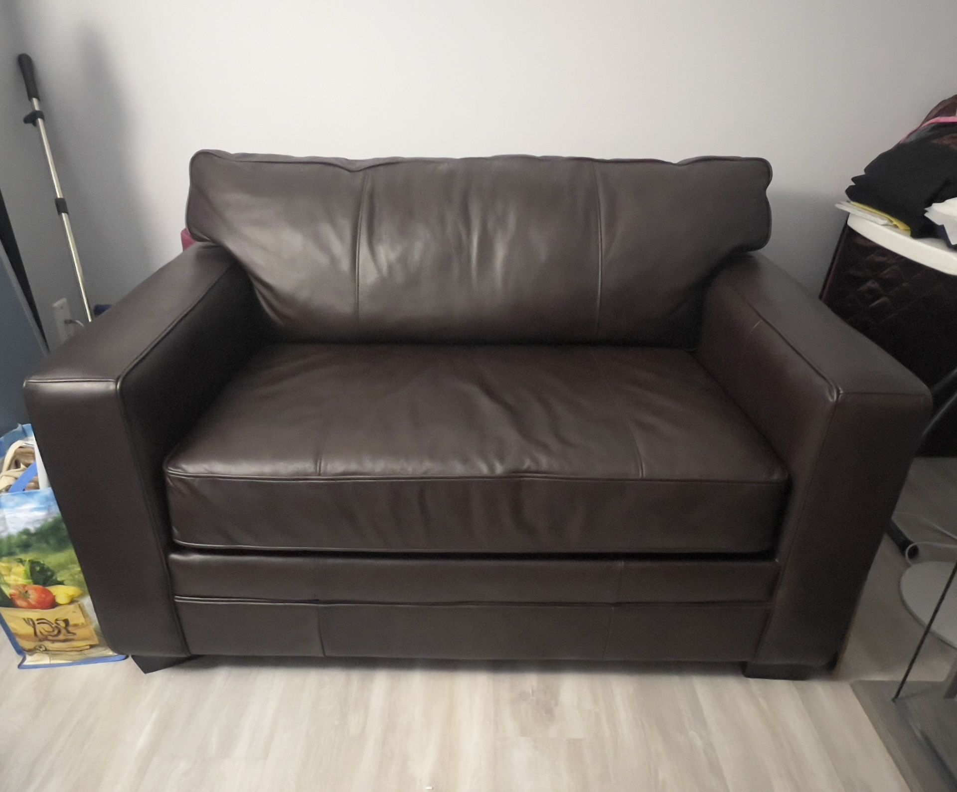 Leather Chair 1/2 Sleeper