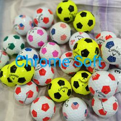 25 Used Callaway Chrome Soft Soccer Style Balls In Excellent Condition 