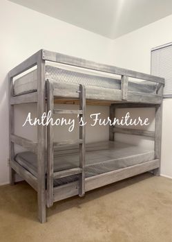 New twin bunk bed and mattress