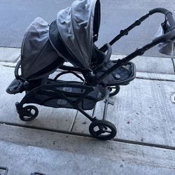 Contour Double Stroller With Chicco Car seats