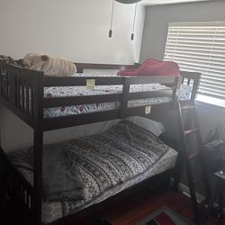 Oak Brown Bunk Bed