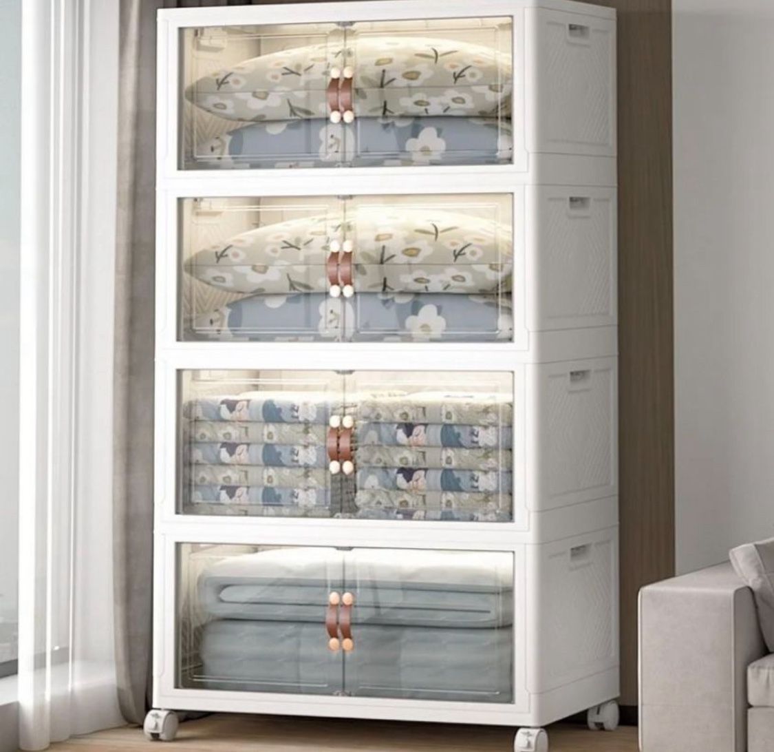 Large Stackable Storage Bins W/ Lids