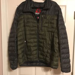 Windbreaker Jacket Green & Black Size XXL