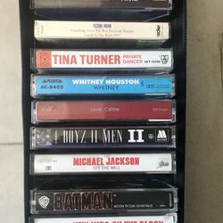 15 Vintage Pop/Rock Cassette Tapes With Case