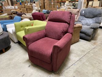 Burgundy Padded Massaging Recliner