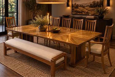 Free Delivery - Fully Restored Vintage American of Martinsville Dining Set - Extends up to 102”!