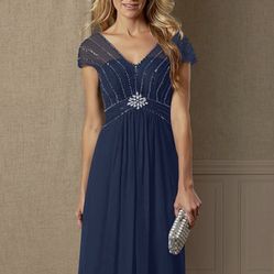 Evening Dress Navy Size 6
