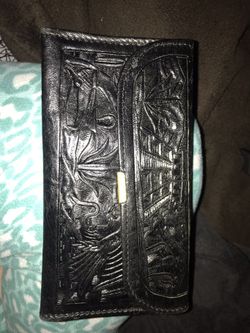 Black leather wallet