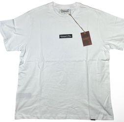 Mitchell & Ness Box Logo Tee Oversized T-Shirt X-Large White New