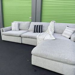 Sectional Light Grey Cloud