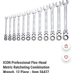Brand New Icon Flex Head Ratcheting Wrenches 