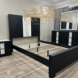 Bedroom Set New , Bed , Nightstand , Dresser And Mirror 