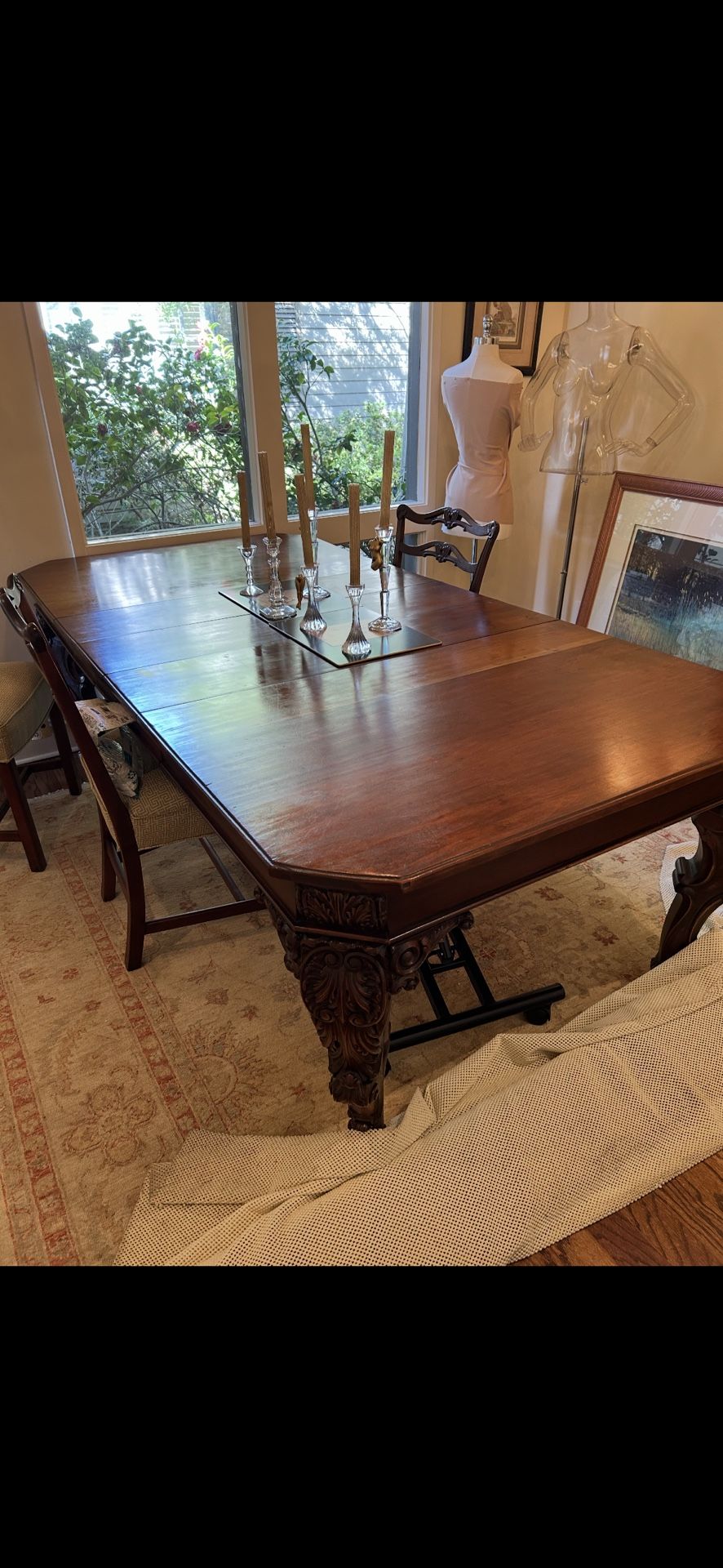 Beautiful Antique Carved Dining Table Must Go!!
