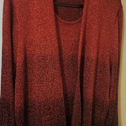 Red And Black Sparkly Shimmer Shawl