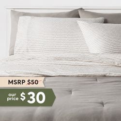 Target 5pc Twin Extra Long Solid Microfiber Comforter & Sheets Set Gray – Room Essentials™: Bed in a Bag, 180 Thread Count Retail price $50 Our price 