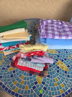 Mixed Fabric Scrap & Crafting Lot