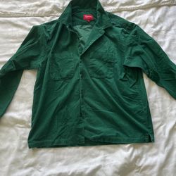Green Supreme Corduroy Button Up Shirt