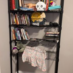 Black Metal Bookshelf / Storage Rack – Moving Sale