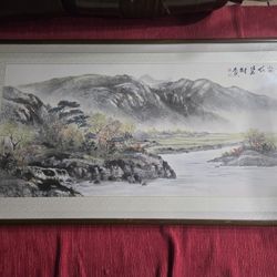 Framed Traditional Chinese Landscape Art