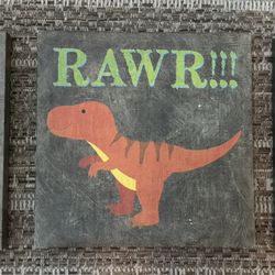Kids Dinosaur Set Of 3 Canvas Hanging Art Pictures
