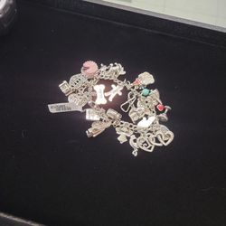 James Avery Silver Charm Bracelet With 28 Charms