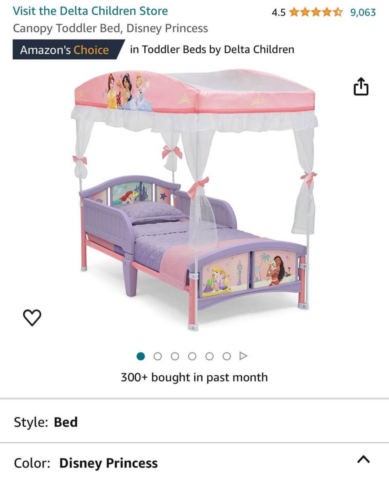 Disney Princess Toddler Bed 