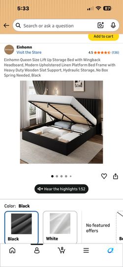 Queen Bed with storage