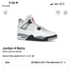 Jordan 4 Cement