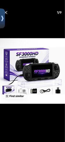 2026 Upgrade Portable Gaming Console, Handheld HD Game Device with 4.5 Inch IPS Screen, Dual Analog Joysticks And USB Charging, SF3000HD