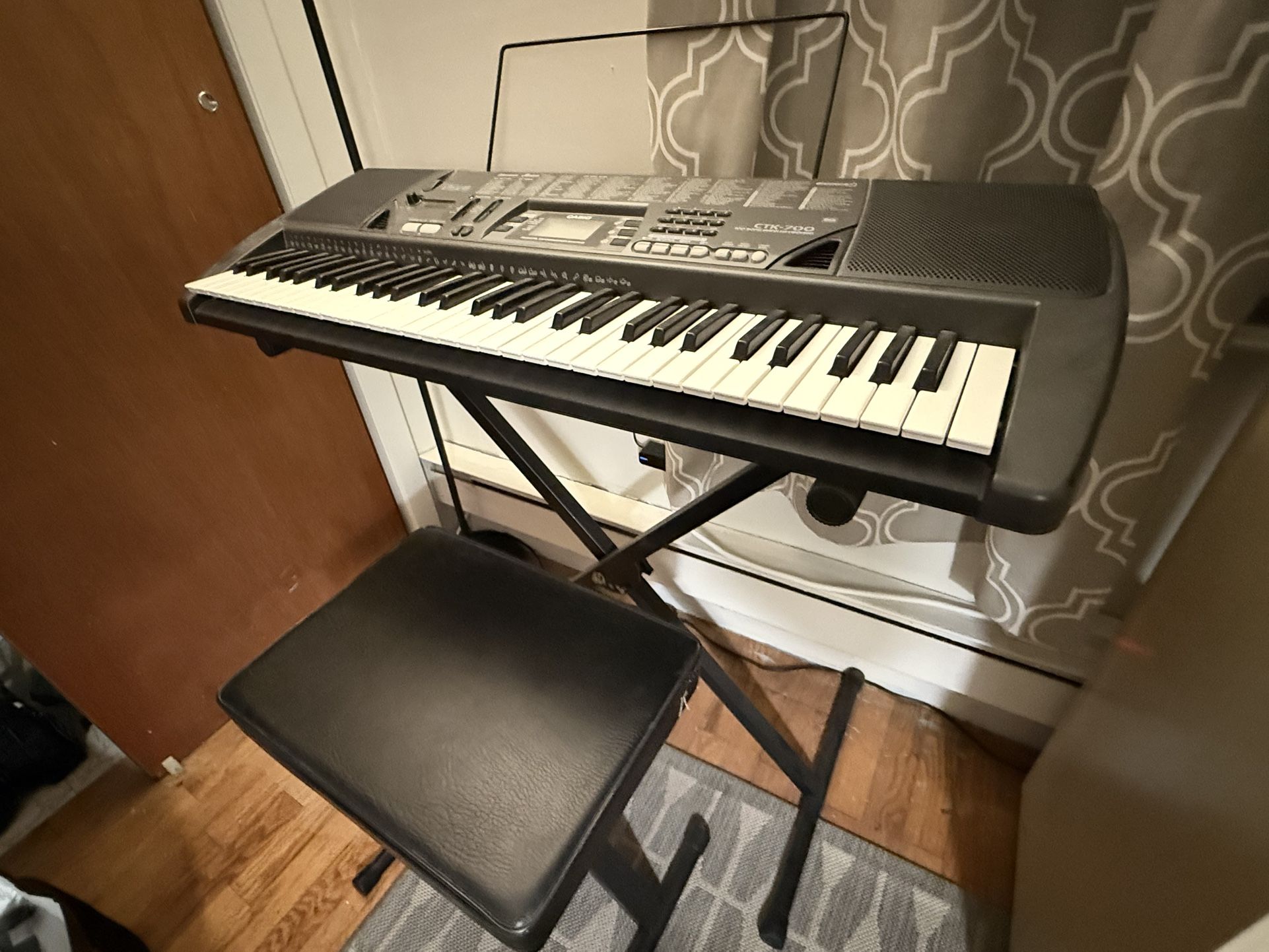 Casio CTK-700 Electric Keyboard With Stand And Bench