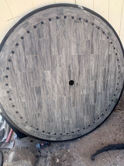 Large Round Mosaic Outdoor Patio Table Top