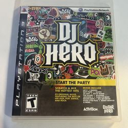 DJ Hero PlayStation 3 PS3 Activision 2009 Complete With Manual Tested