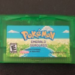 Pokemon Emerald Seaglass Custom ROM Hack Video Game Cartridge GBA Gameboy Advance 