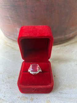 Ruby Cushion Cut Cocktail Ring