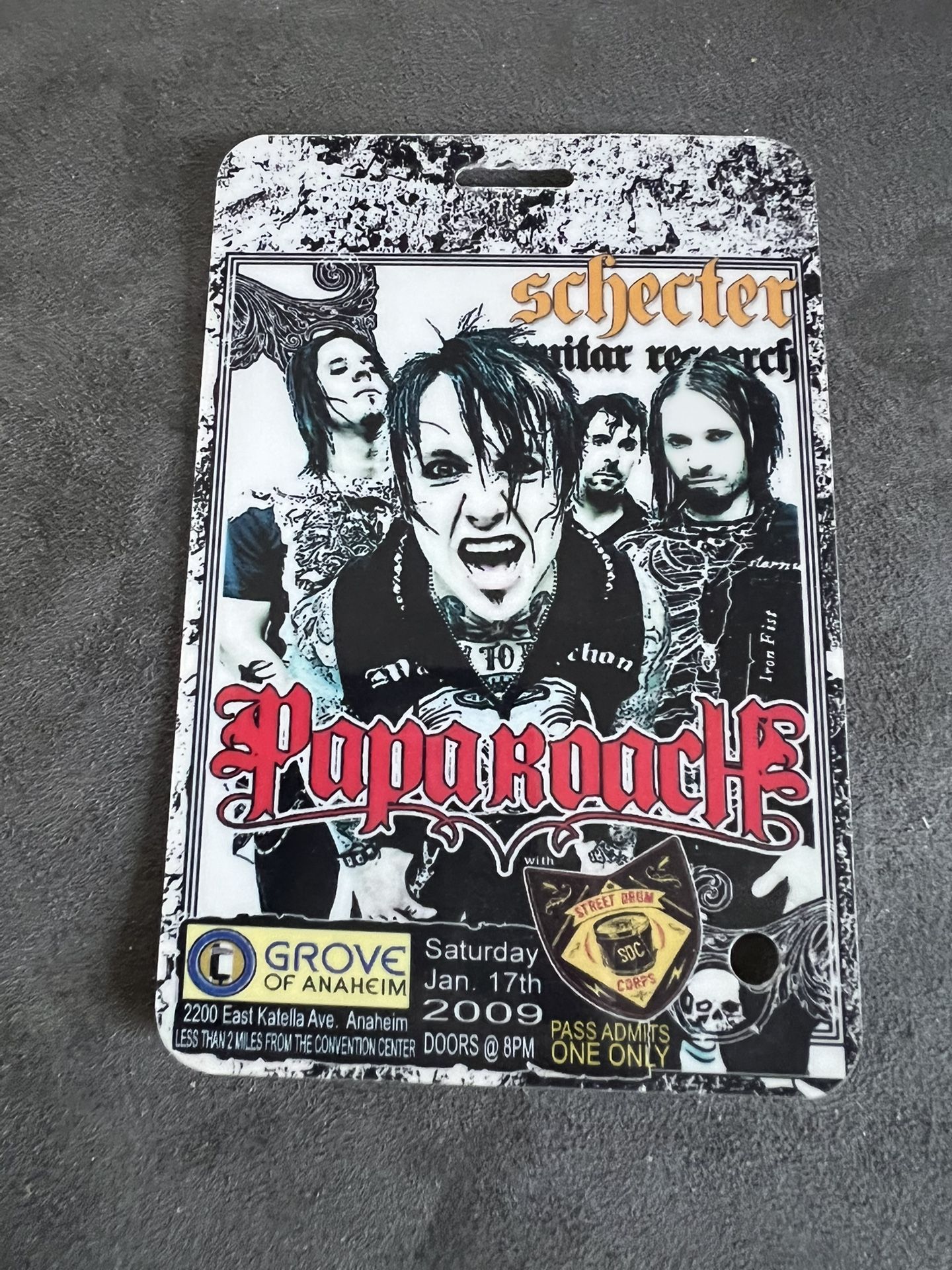 PAPA ROACH NAMM JAM PASS COLLECTIBLE