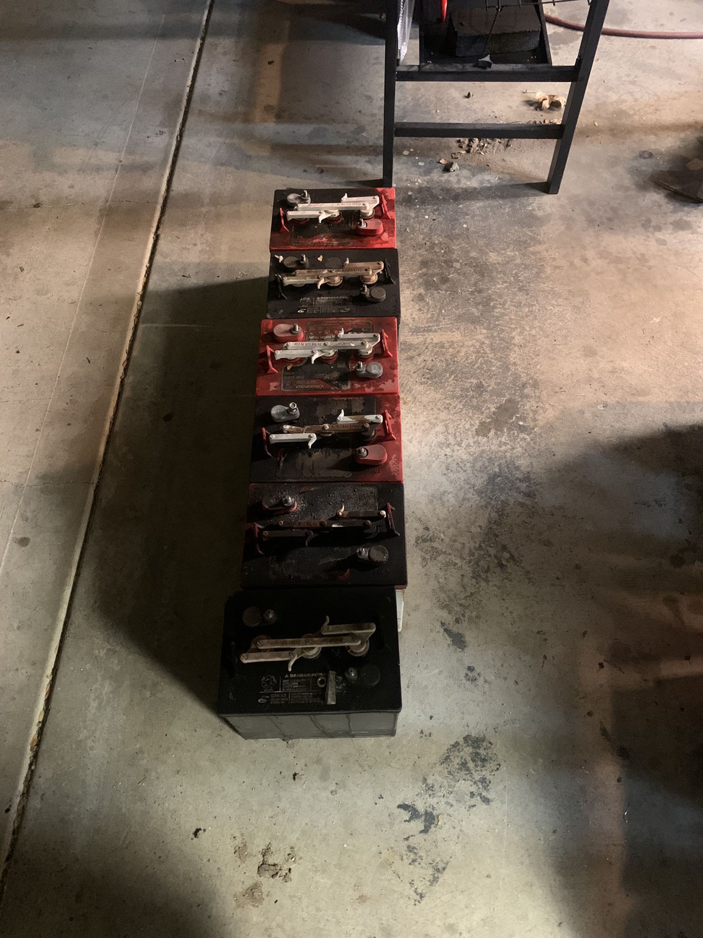 all six golf cart batteries