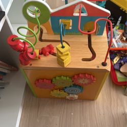 Wood Activity Cube Kids Toys 