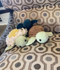 Handmade Crochet Sea Turtles (Set of 3)