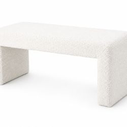 Modern Bouclé Bench 